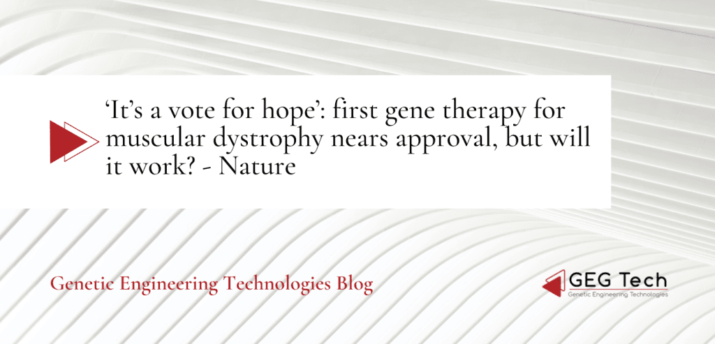 ‘It’s a vote for hope’: first gene therapy for muscular dystrophy nears approval, but will it work? - Nature - Blog